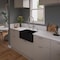 Alfi Brand Black Matte Smooth Apron 30" x 18" Single Bowl Fireclay Farm Sink ABF3018-BM - alternate 3